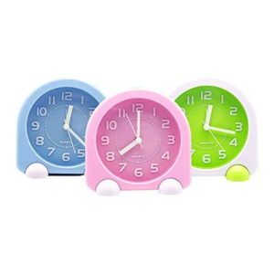 table desk twin bell little alarm clock with light
