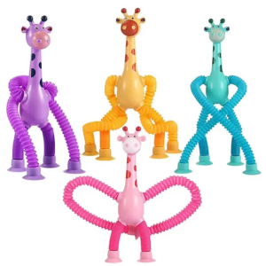 LED Telescopic Suction Cup Giraffe Toy